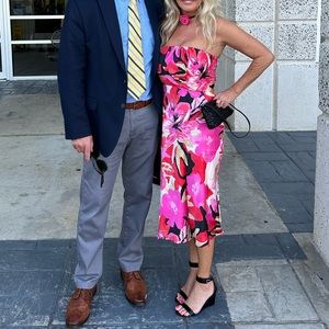 BANANA REPUBLIC STRAPLESS PINK DRESS S/2